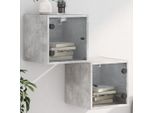Comodini Di Design Con Ante In Vetro 2 Pz. Grigio Cemento 35X37X35 Cm - Comodini E Armadi 2025 Nuovo7129195 1Pacco