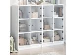 Best MöBel Vetrina Libreria Con Ante Bianco 136X37X109 Cm Materiale Legno - Cassettiere Cloris New7379155 4Parcel