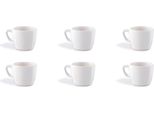 Excelsa Set Di 6 Tazze Da Espresso Eclipse In Porcellana 7 Cl Bianco