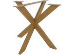 In And Outdoormatch Gambe Del Tavolo Lewin - Acciaio Rivestito - Gambe Del Tavolo Marrone - Struttura Del Tavolo A 4 Gambe - Design Industriale