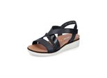Rieker V3773 00 Sandalo Con Zeppa Da Donna Nero, Nero, Misura 36