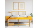 Maison Exclusive - Comodini 2 Pz. Giallo Senape 36X39X50,5 Cm Acciaio