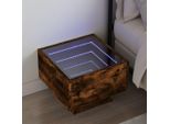 Comodino Semplice Con Infinity Led In Rovere Fumé 40X40X30 Cm - Comodini E Armadi DE9686626 1Pacco
