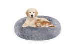 Jayseuw Cane Letto Peluche Posto Letto Cane Cuscino Gatto Lavabile Antiscivolo Confortevole 80Cm Grigio Chiaro