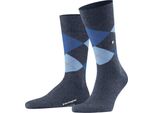 Calze Burlington Da Uomo Edinburgh - Motivo A Rombi, Argyle, Clip, Taglia Unica, 40-46 Blu Scuro 40-46