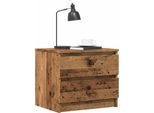 Stabli MöBel Comodino Effetto Legno Vecchio 50X40X43,5 Cm Materiale A Base Di Legno - Comodini E Armadi CC6541406 1Pacco