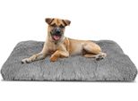 Cuscino Per Cani High Side Shaggy 100X70 Cm Grigio Chiaro