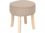 Atmosphera Interior Designer - Hocker "Adriel"" Pappel Beige D35X35Cm"