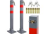 Hebitod Barriera Post 2X Parcheggio Barriera Pieghevole 66Cm Bloccabile In Acciaio Inox