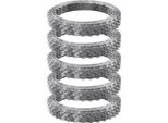 Succebuy Filo Spinato, 75 M Di Recinzione In Filo Spinato Zincato, 5 Rotoli Di Filo Spinato Per Il Giardino, Nastro Di Filo Spinato Per Recinzione