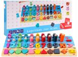 Puzzle In Legno Per Imparare I Numeri Montessori Numeri Coni Da Pesca