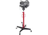 Succebuy Cric Idraulico Per Cambi Con Capacità Di Carico Di 500 Kg, Cric Telescopico Regolabile In Altezza Con Pedale, Ruote Girevoli A 360°, Altezza Di Sollevamento Da 127 A 202 Cm, Adatto Per Garage E Officine In Rosso E Nero