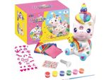 Salvadanaio Per Bambini, Unicorno, Set Creativo, Figurine, Colori, Adesivi