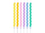 Candeline Per Torte Di Compleanno Color Pastello 13 Cm, Set Da 6