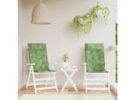 Stabli MöBel Cuscini Per Schienale Alto 2 Pz. Tessuto Oxford Con Motivo A Foglie - Cuscini Per Mobili Da Giardino CC5822180 1Pacco