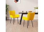 2025 Sedie Da Pranzo Cloris 2Pz. Velluto Giallo - Sedie Da Pranzo Vendita8645448 1Pz