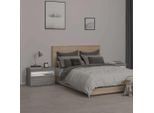Maison Exclusive - Comodini 2 Pz Con Luci Led Grigio Sonoma 60X35X40 Cm