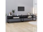Mobile Tv Durevole Effetto Marmo Nero 200X40X40,5 Cm Vetro Temperato - Mobili Tv Octo8349992 1Pacco