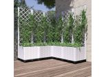 Maison Exclusive - Fioriera Da Giardino Con Graticcio Bianco 120X120X136 Cm Pp