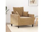 Poltrona Design New Marrone 60 Cm Velluto - Divani Classici Mobili2025 CHY2528642 1Pacco