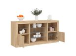 Maison Exclusive - Credenza Con Luci Led Rovere Sonoma 142,5X37X67 Cm