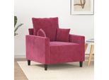 Best MöBel Poltrona Rosso Vino 60 Cm Velluto - Divani Classic Cloris New7862877 1Parcel