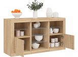 Vetrina Design Con Luci Led Rovere Sonoma 123X37X67 Cm - Cassettiere 2025 New6457441 2Parcel