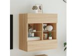 Maison Exclusive - Mobile Tv Con Luci Led Rovere Sonoma 58,5X30X60,5 Cm