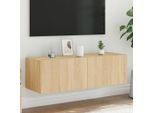 Maison Exclusive - Mobile Tv Con Luci Led In Rovere Sonoma 100X35X31 Cm