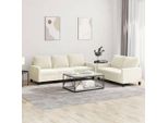 Best MöBel Set Di Divani A 2 Pezzi Con Cuscini In Velluto Crema - Divani Classici Cloris New3196901 2Parcel