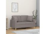 Pratico Divano A 2 Posti Con Cuscini Decorativi In Tessuto Grigio Chiaro Da 120 Cm - Classic Sofas ,Design Furniture 9900734 2Parcel