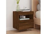 Maison Exclusive - Mobile Tv Con Luci Led Effetto Rovere Marrone 40X30X40 Cm