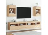Pensili Di Design Con Luci Led Per Tv 2 Pz. Rovere Sonoma - Pensili Tv 2025 New7666675 1Pz