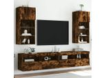 Maison Exclusive - Mobile Tv Con Luci Led 2 Pz. Rovere Affumicato 40,5X30X90 Cm