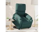 Pratica Poltrona Reclinabile Con Ausilio Per L'appoggio, In Tessuto Verde Scuro - Sedie Tv E Reclinabili ,Mobili Di Design 9092746 2Pacchi