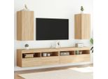 Pensili Tv Semplici Con Luci Led 2 Pz. Rovere Sonoma - Mobili Tv DE9592094 1Pz