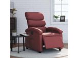 Best MöBel Poltrona Relax Elettrica In Pelle Finta Rosso Vino - Cloris New4874869 2Parcel