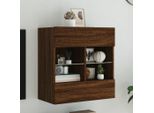 Maison Exclusive - Mobile Tv Con Luci Led Effetto Rovere Marrone