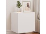 Stabli MöBel Mobili Tv A Parete Con Luci Led 2 Pz. Bianco 40,5X35X40 Cm - Mobili Tv CC1803173 1Pacco