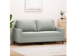 Bei Cloris Divano A 2 Posti In Velluto Grigio Chiaro 140 Cm - Divani Classici New9313401 1Pacco