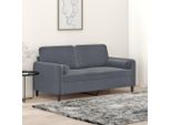Divano A 2 Posti Con Cuscini Decorativi In Velluto Grigio Scuro 140 Cm - Classic Sofas Octo1317631 2Parcel