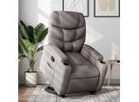2025 Poltrona Moderna Reclinabile Con Supporto In Tessuto Taupe - Tv & Poltrona Reclinabile,Design 2236670 2Parcel