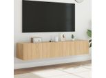 Maison Exclusive - Mobile Tv Con Luci Led 2 Pezzi In Rovere Sonoma 80X35X31 Cm