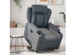 Stabli MöBel Poltrona Relax Con Ausilio Per L'alzata Similcuoio Grigia - Poltrona Tv & Relax CC9034937 2Parti