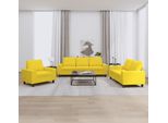 2025 Set Di Divani Moderni A 3 Pezzi In Tessuto Giallo Chiaro - Divani Classici,Design 8291909 3Parcel