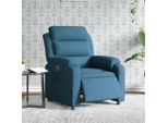 Stabli MöBel Poltrona Relax In Velluto Blu Elettrico - Poltrona Tv & Relax CC7921987 2Parti