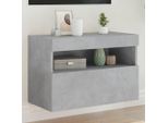 Maison Exclusive - Mobile Tv Con Luci Led Grigio Cemento 60X30X40 Cm