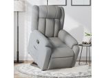 Stabli MöBel Poltrona Relax Con Ausilio Per La Risalita In Tessuto Grigio Chiaro - Poltrona Tv & Relax CC4092042 2Parti