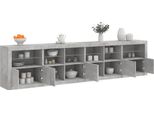 Best MöBel Credenza Con Luci Led Grigio Cemento 283X37X67 Cm - Cassettiere Cloris New1123461 4Parcel