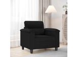 Poltrona Bei Cloris Nero 60 Cm Tessuto In Microfibra - Divani Classici New5608004 1Pacco